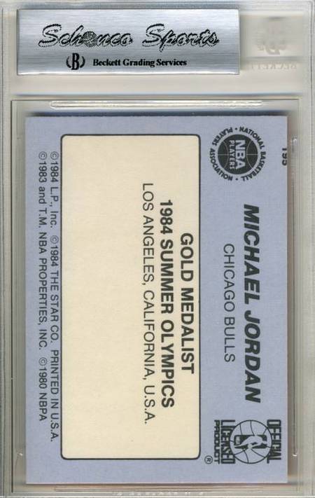 1984-85 Michael Jordan #195 Gold Medalist BGS 9 - back