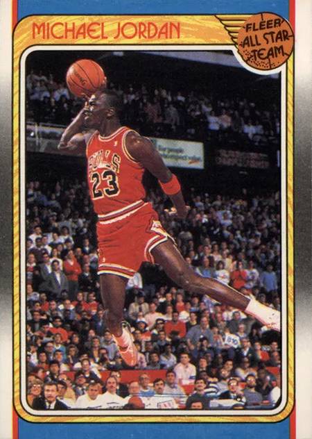 1988-89 Michael Jordan Fleer All-Star Slam Dunk Champion Card