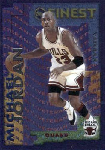 1995-96 Topps Finest Michael Jordan Veteran / Rookie Back
