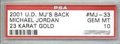PSA 10 label